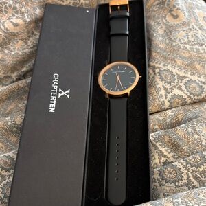 Chapter Women's Black and Gold Watch